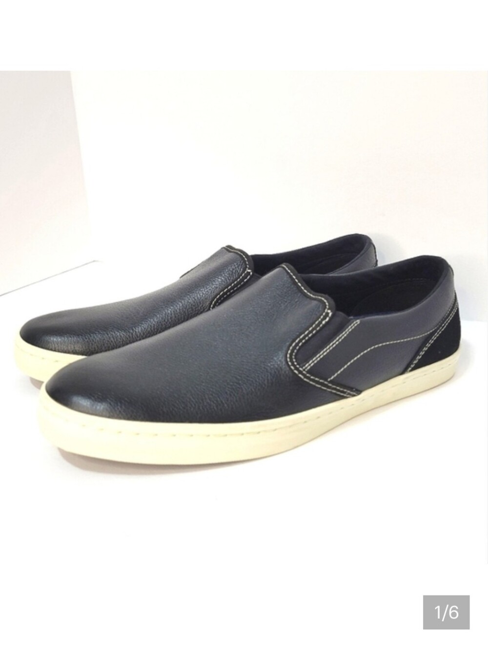 Cole Haan Nantucket Slip-On Black leather, suede heel comfort grip sole shoes